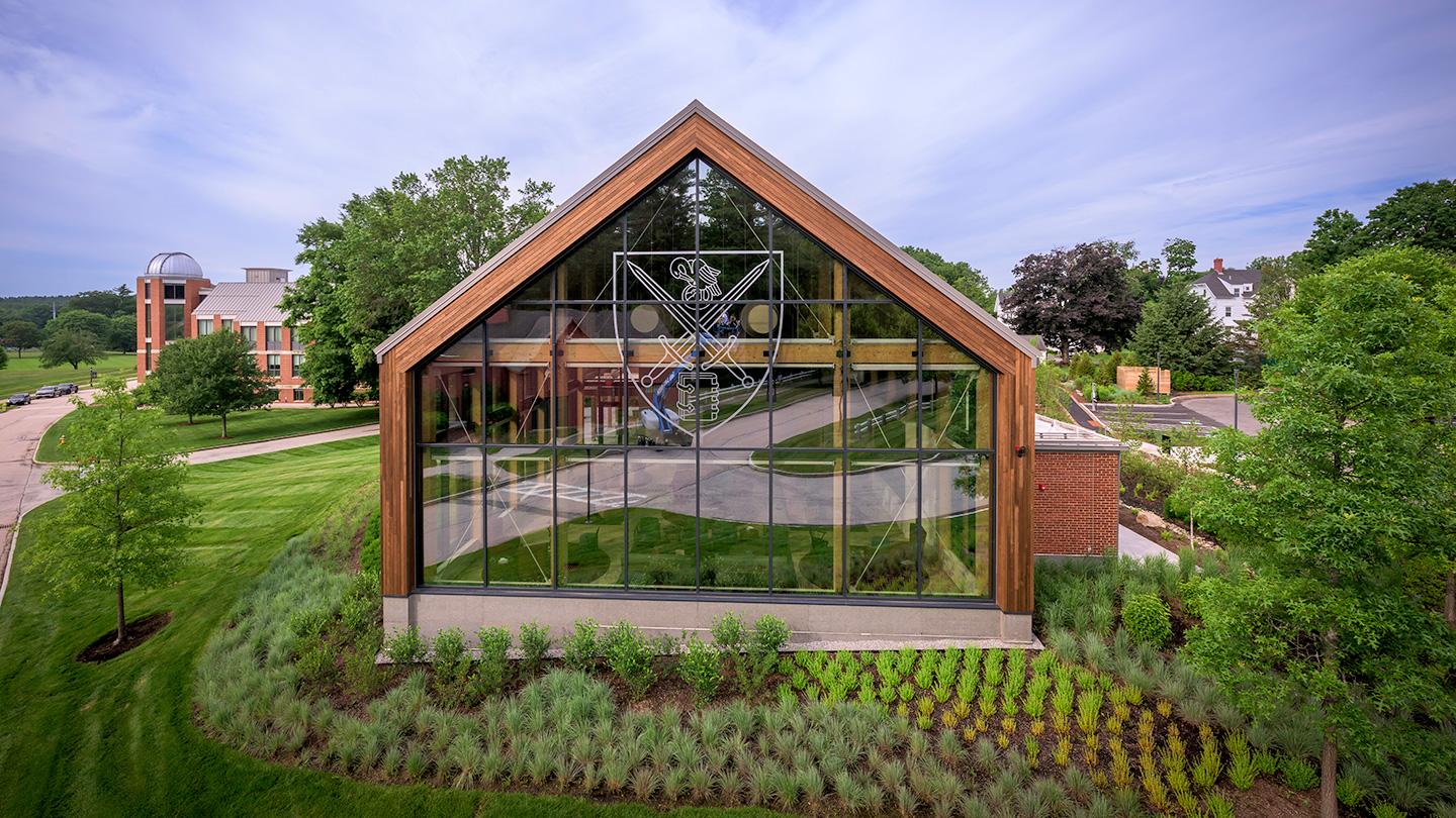 FFAC front view with rain garden on right