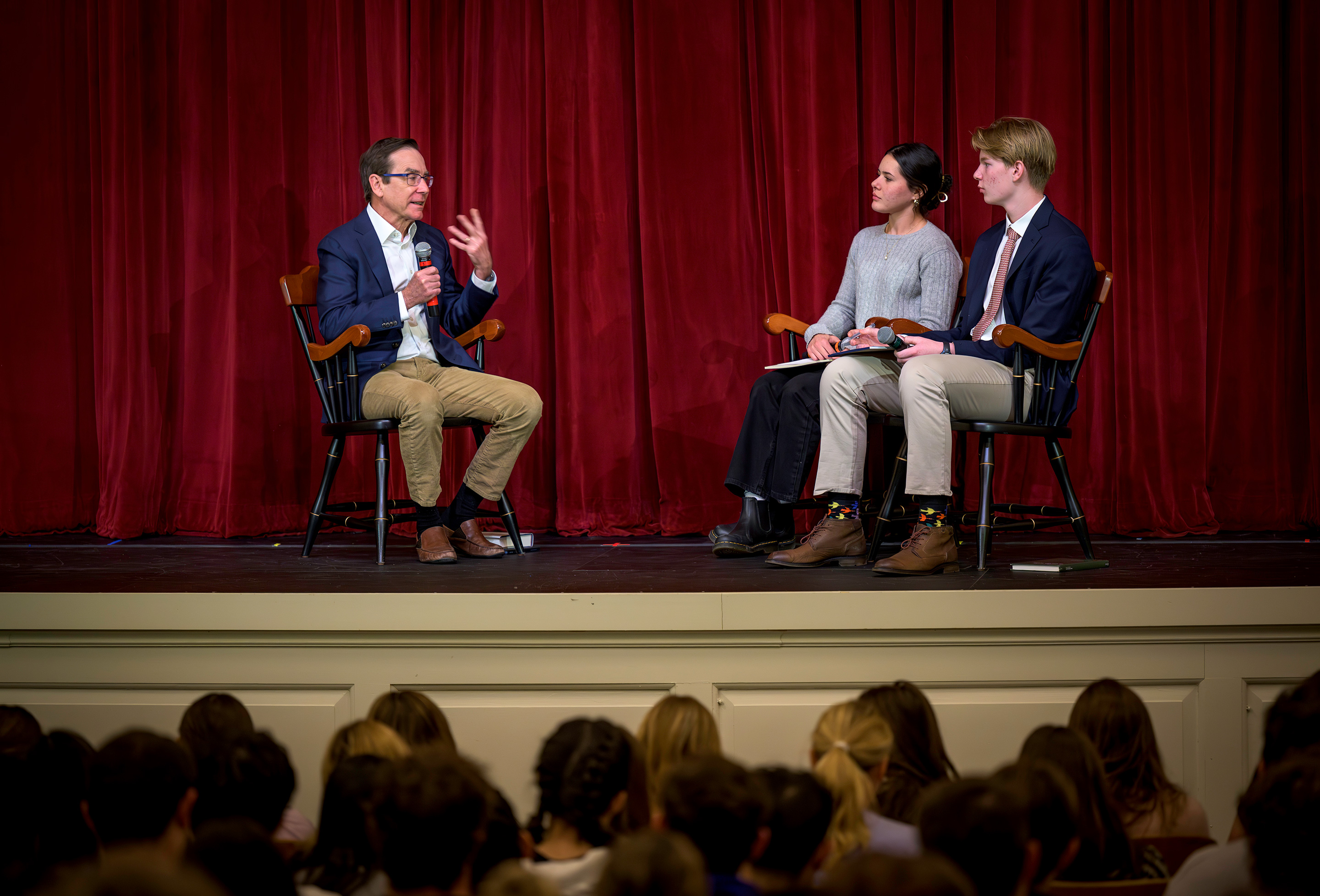 Ambassador Jess Baily ’78 speaking to SPS community