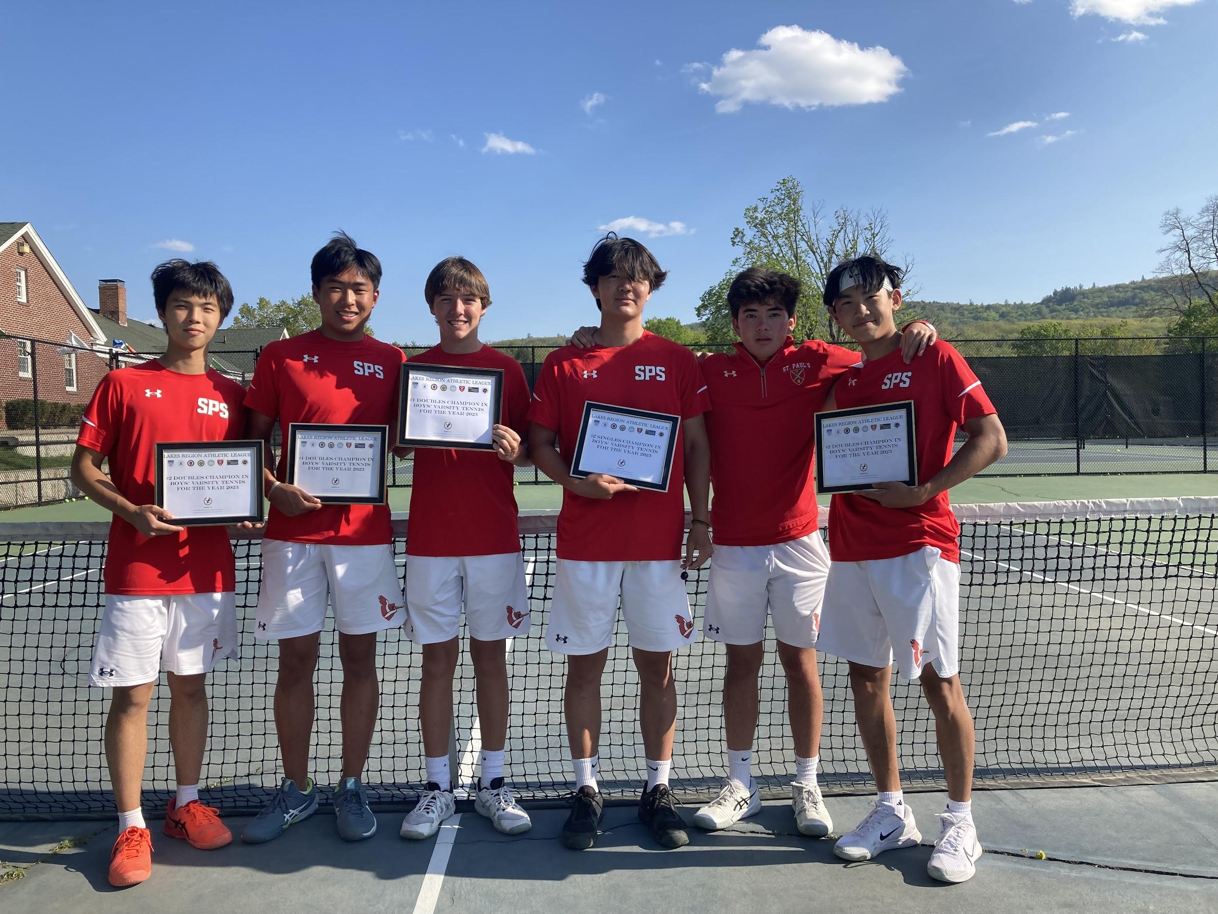 Boys Varsity Tennis Lakes Region Champs 2023