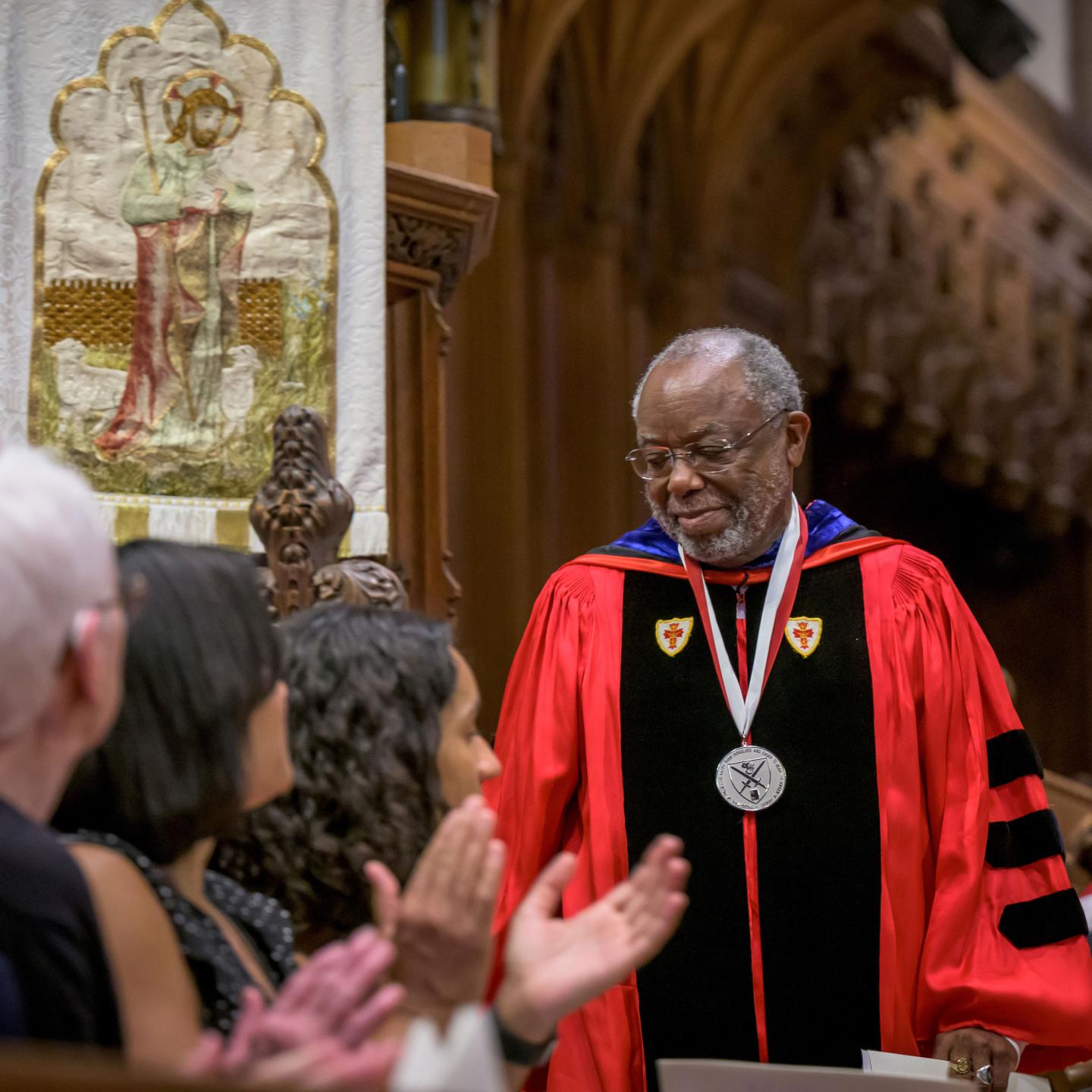 Ted Landsmark '64 delivering 2022 Baccalaureate