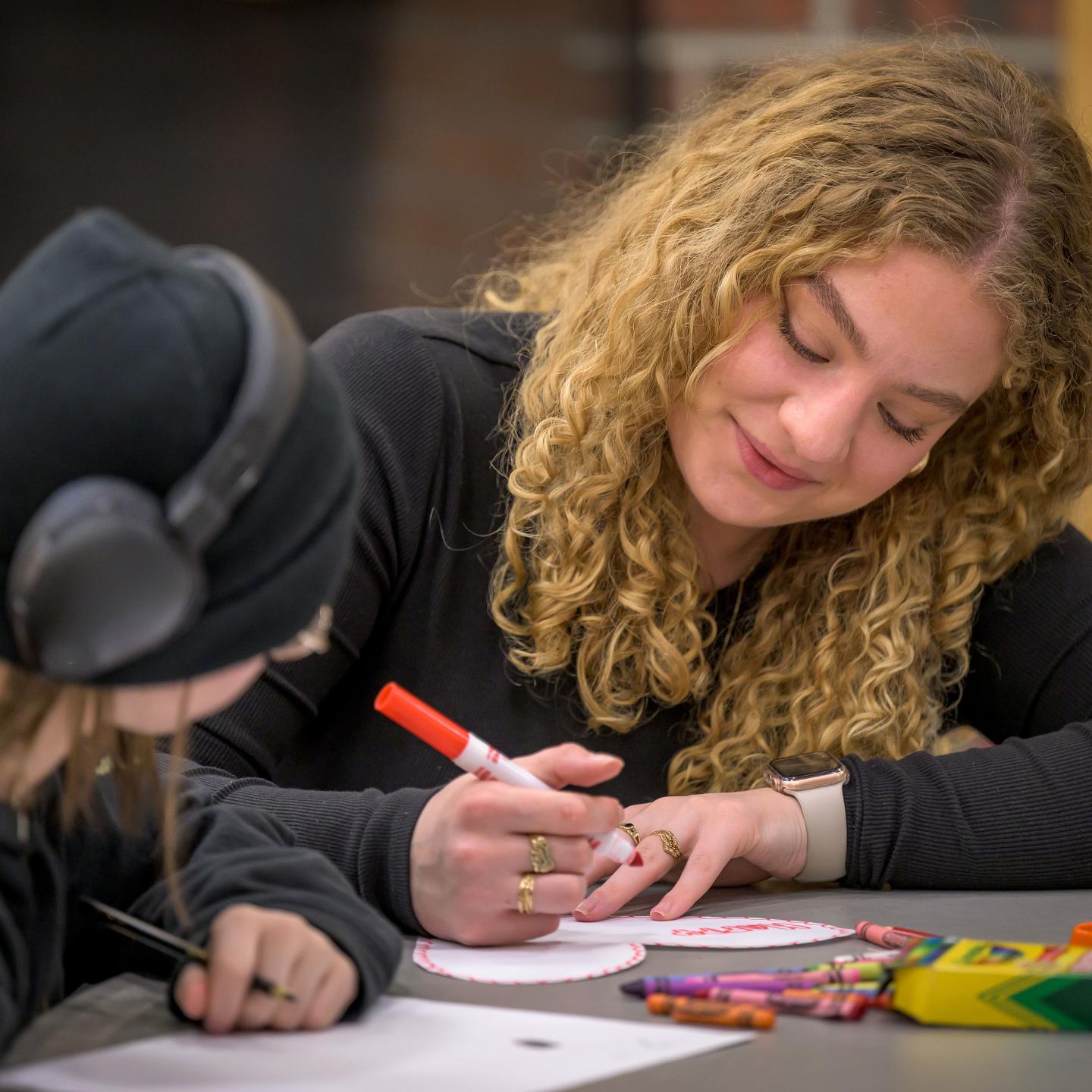 Elizabeth Esteves '23 with Friends Youth Mentee