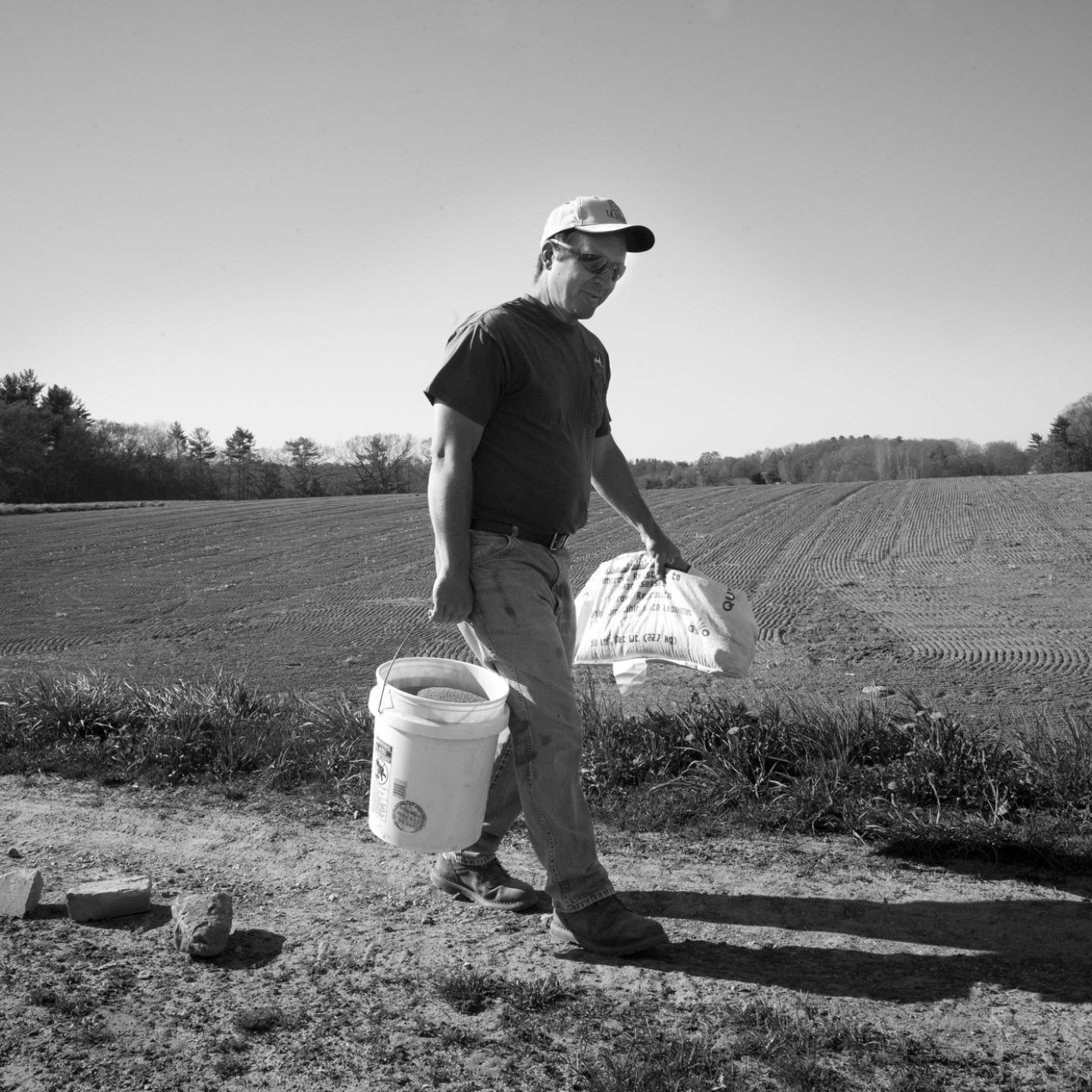 Nathan Merrill ASP’90 on his dairy farm