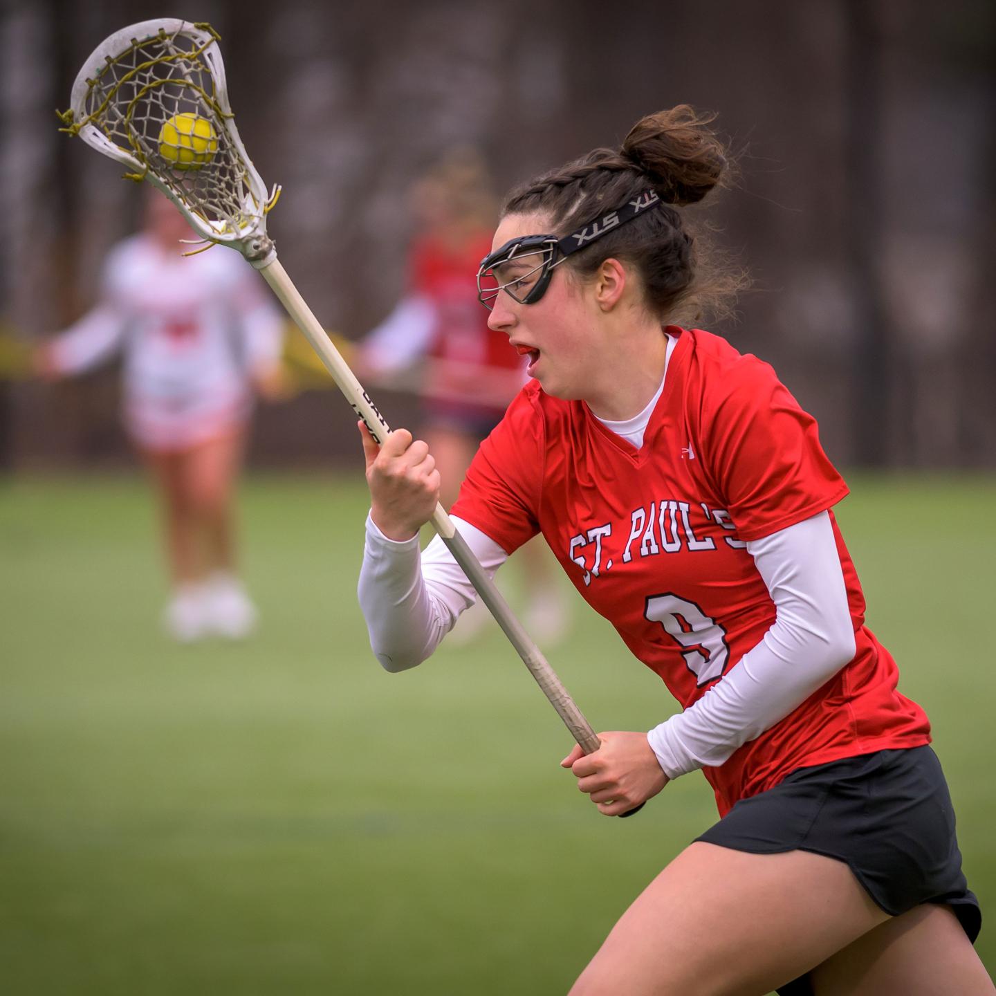 Gretta during lacrosse game in spring of 2023