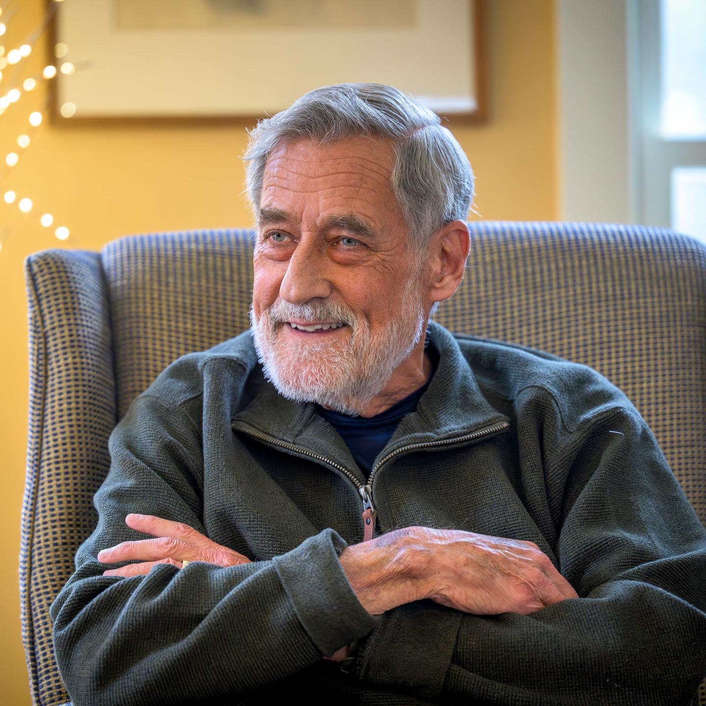 Maxwell King '62 during interview