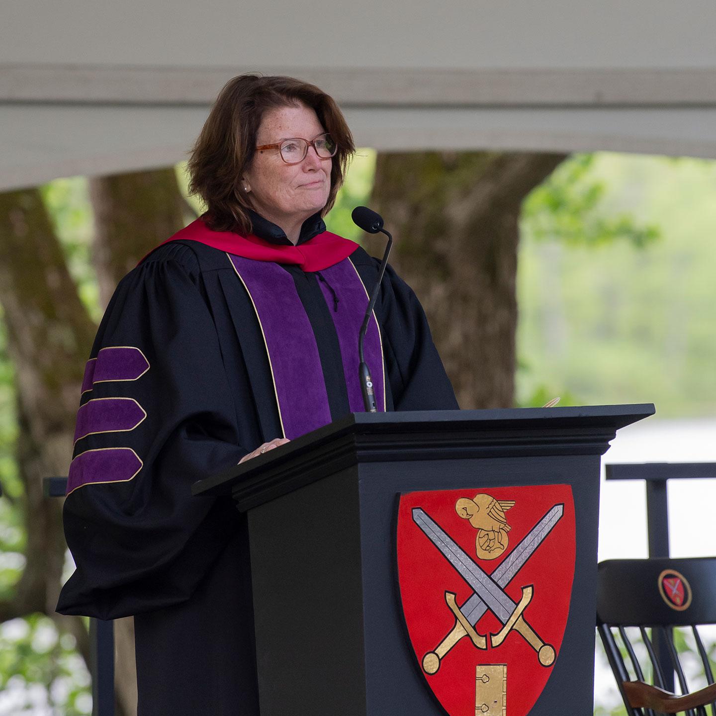 Rector Giles speaking during Graduation Ceremony 2025