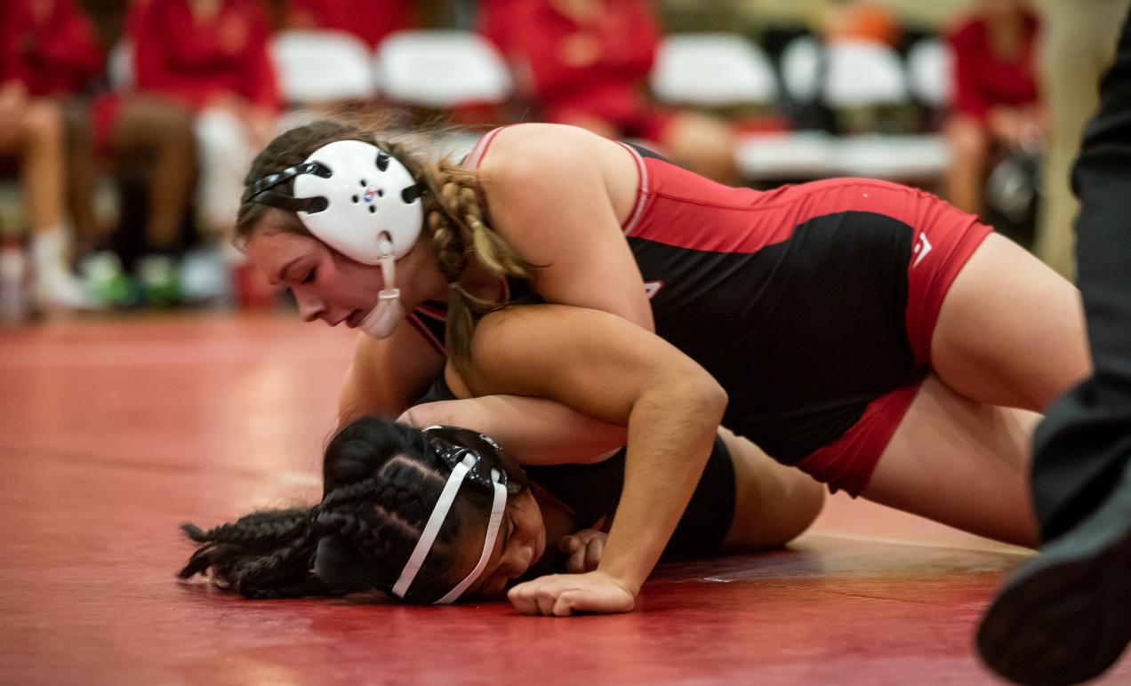 Lilly Fitzpatrick in a wrestling match