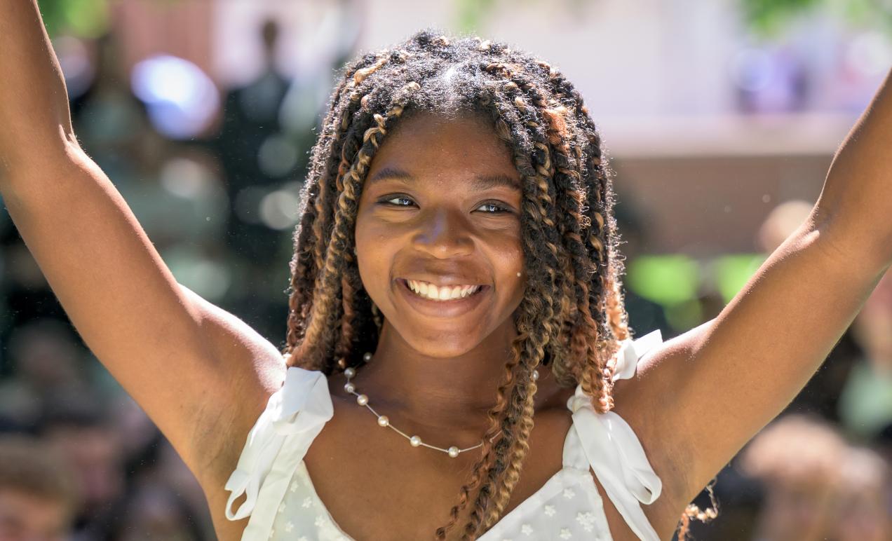 Eden Wright '22 at graduation