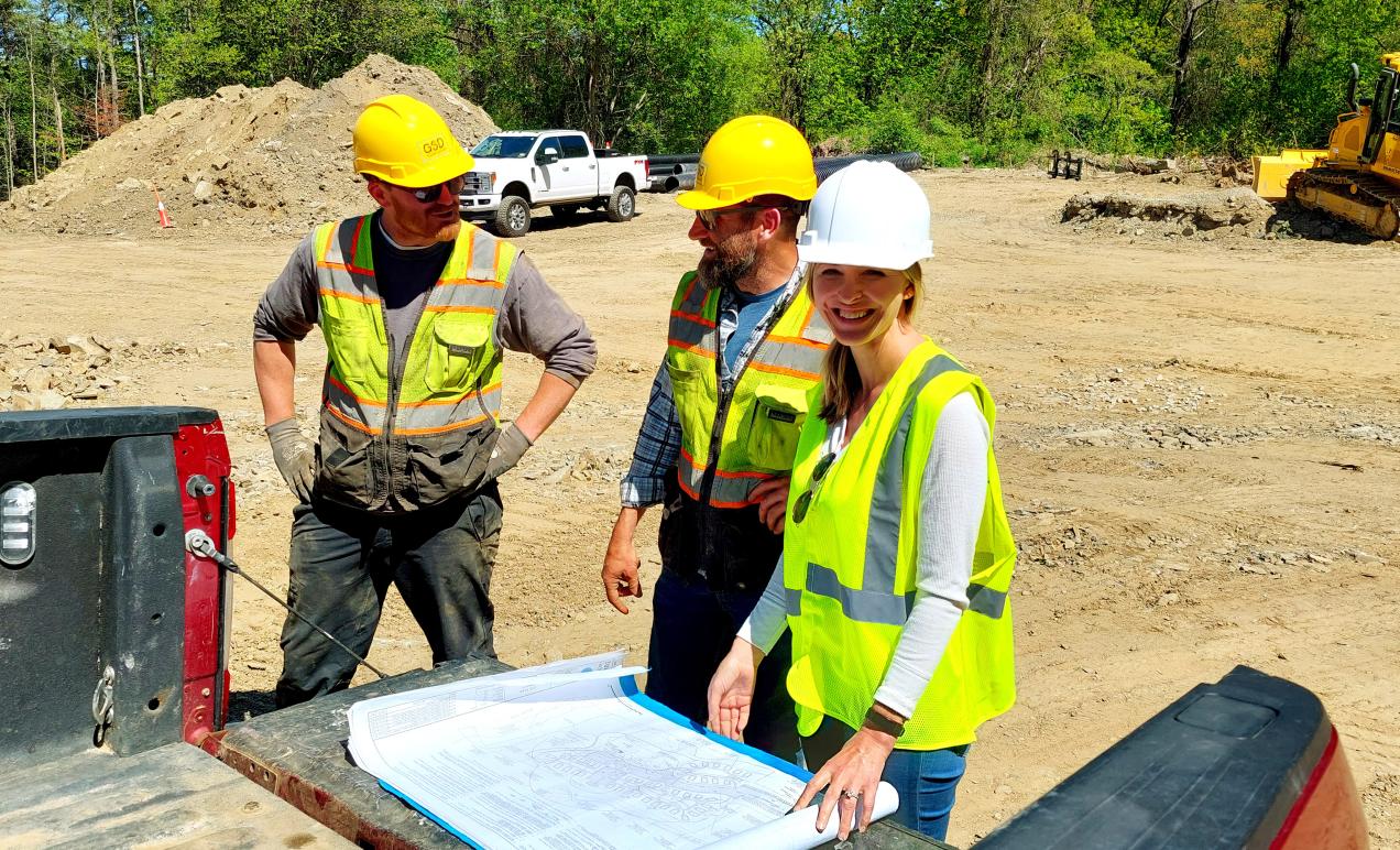 Maggie Randolph '03 on work site