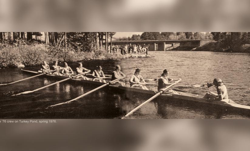 The 1976 crew on Turkey Pond, spring 1976