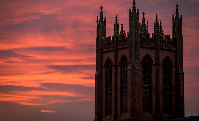 Chapel of St. Peter and St. Paul at dusk
