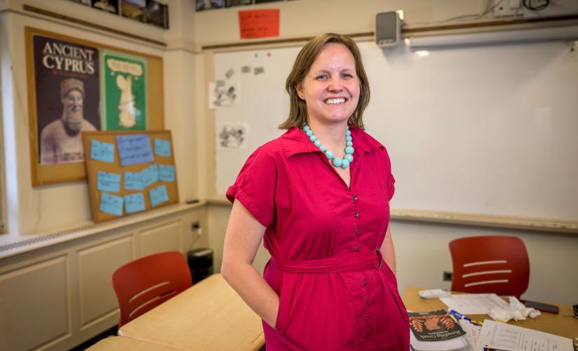 Liz Engelhardt in her classroom