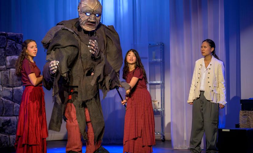 Scene from 2025 production of Frankenstein