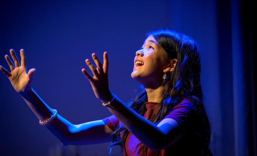 Alexandra Cao performing in "Frankenstein"