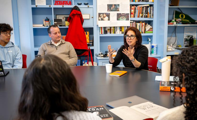 Marci Shore speaking in Kevin Brooks' Humanities Class