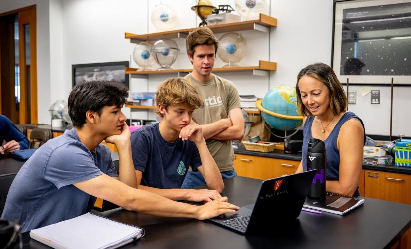 ASP Astronomy Teacher Leslie Chamberlain, PhD, teaches students in her class during the Advanced Studies Program.