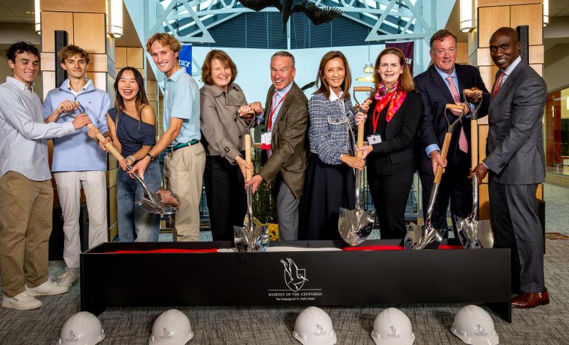 Groundbreaking ceremony for new squash center