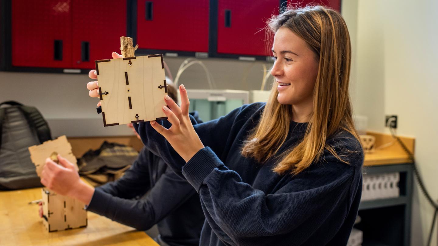 Student in Advanced Robotics Class