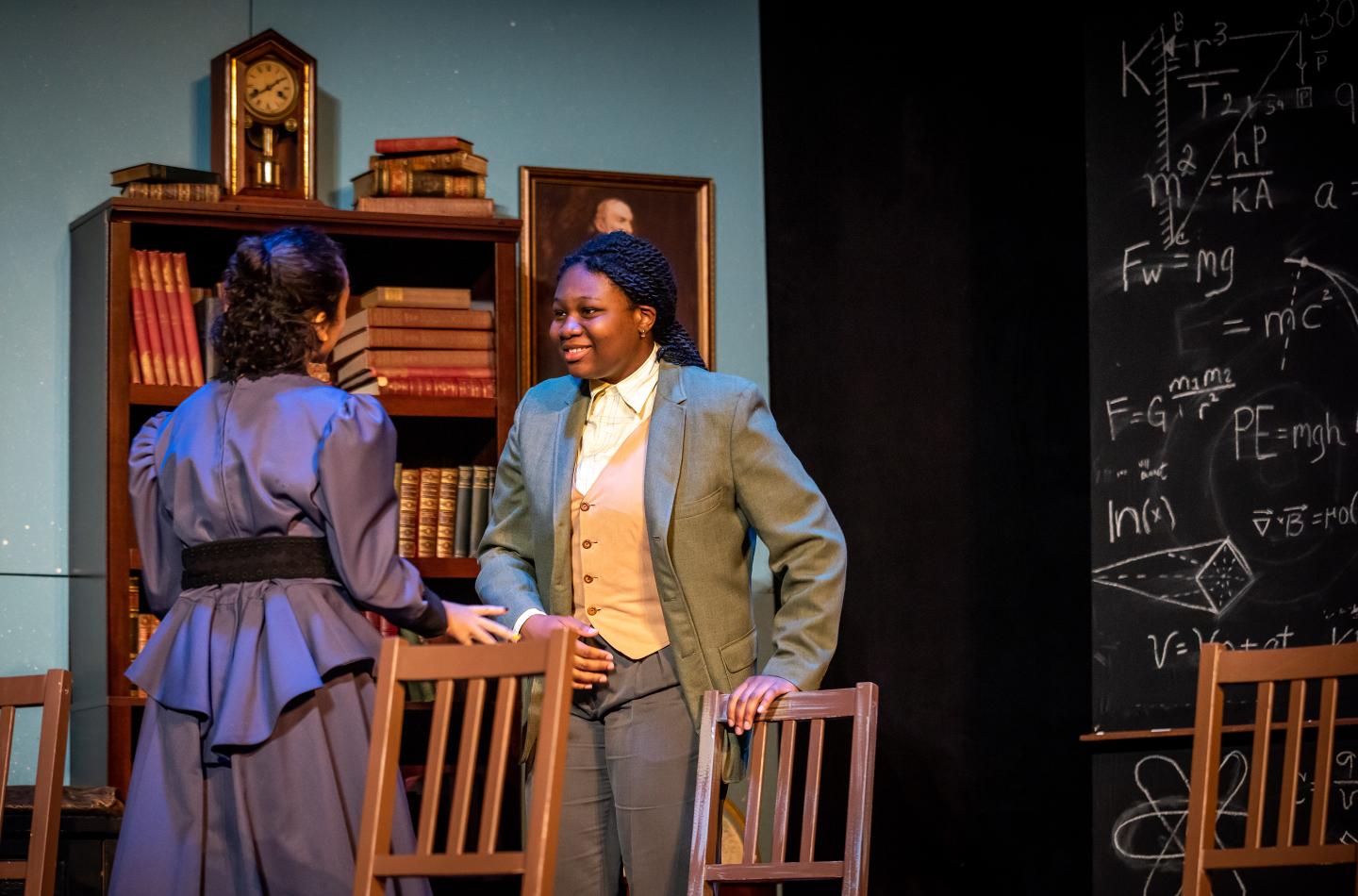 Blessing Ajayi performing in "Blue Stockings"