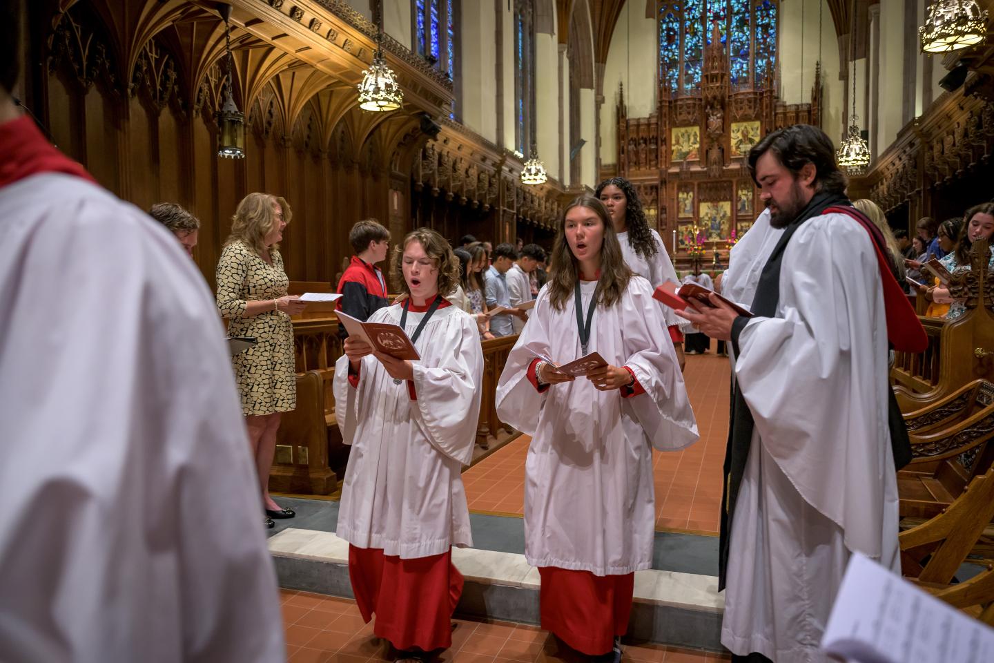 Anna Zoltowski in choir practice