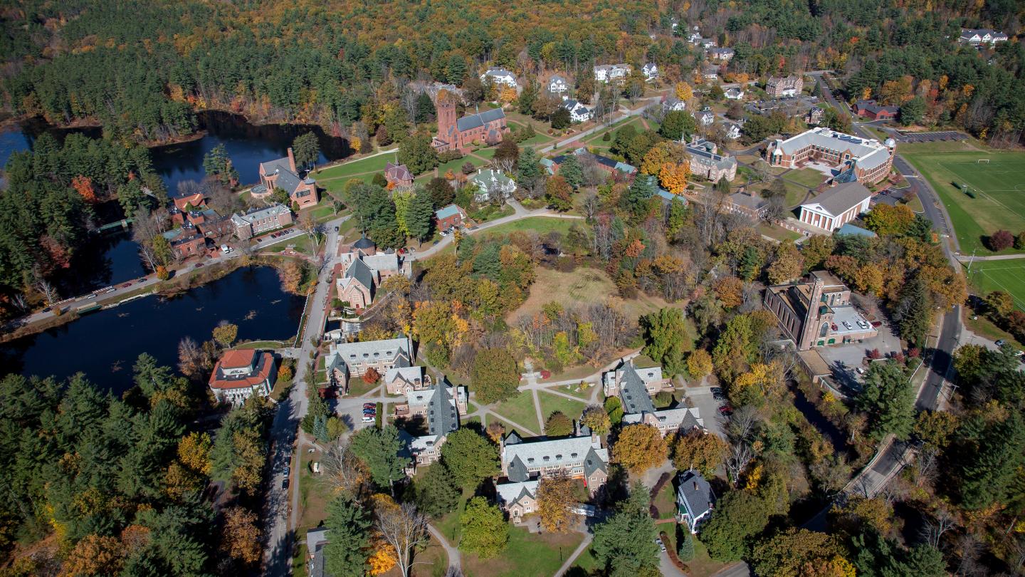 Aerial view of campus