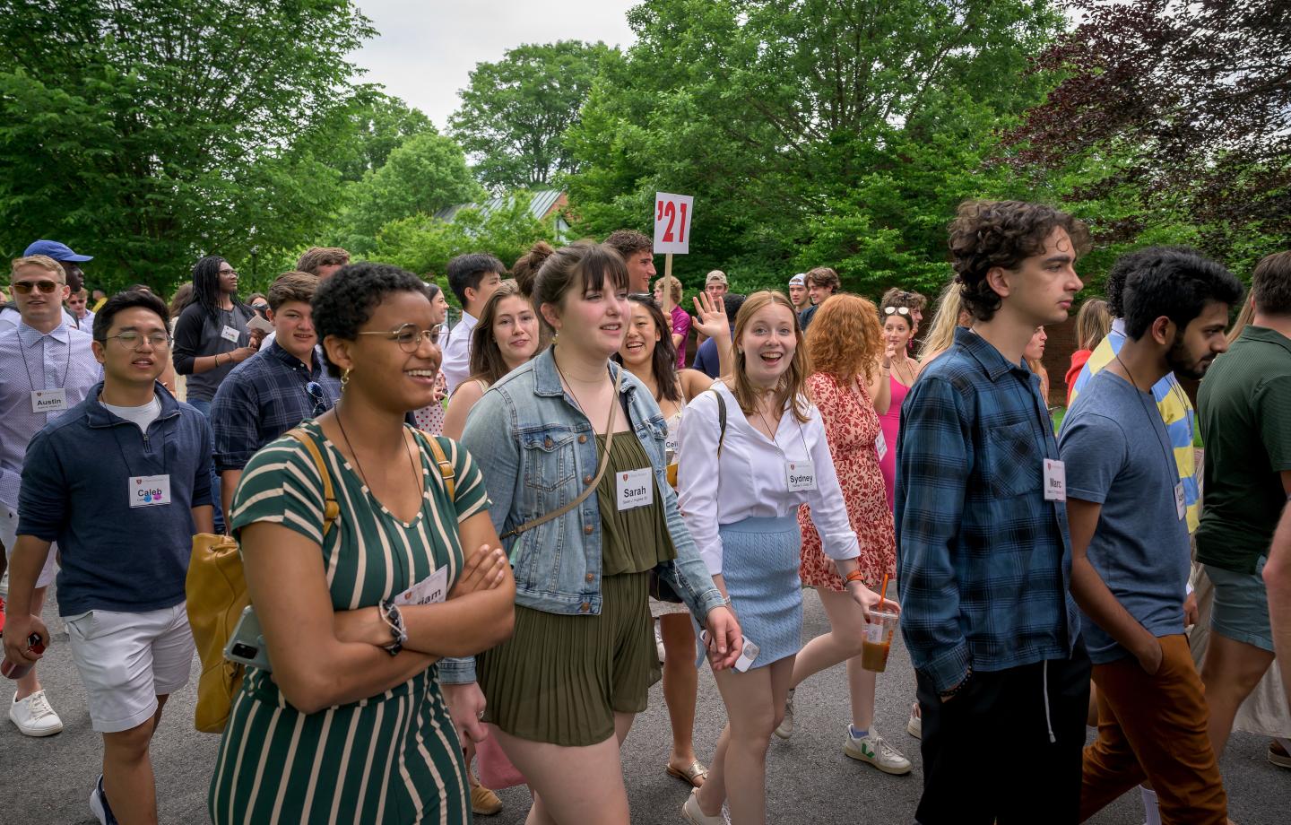 Young alumni in parade