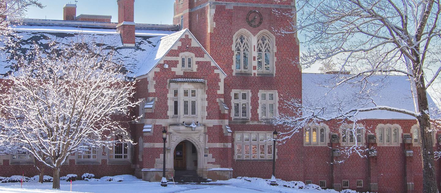 View of Schoolhouse after snowfall 2022