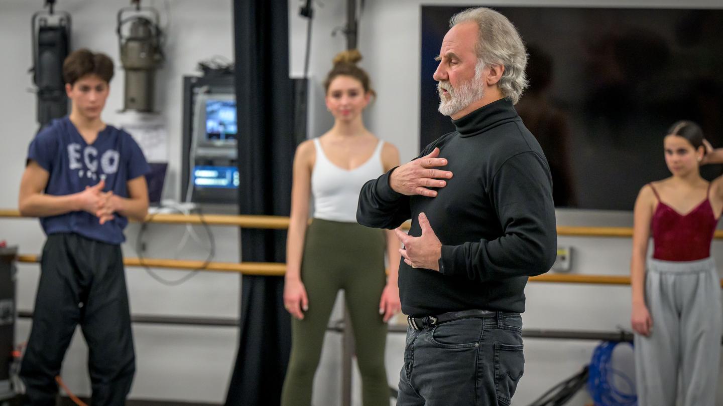 Byam Stevens ’71 in dance class