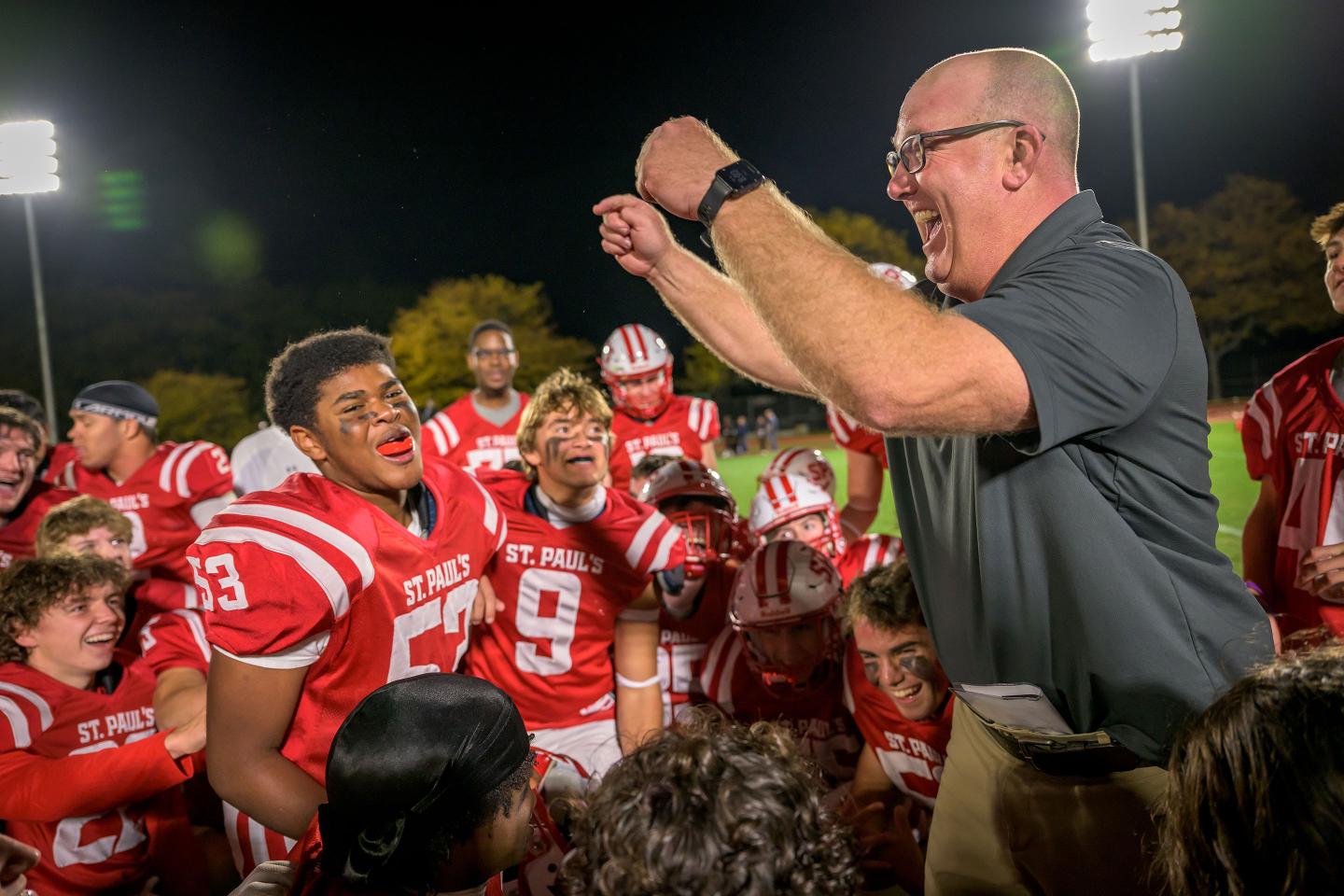 Football team as they win against Dexter