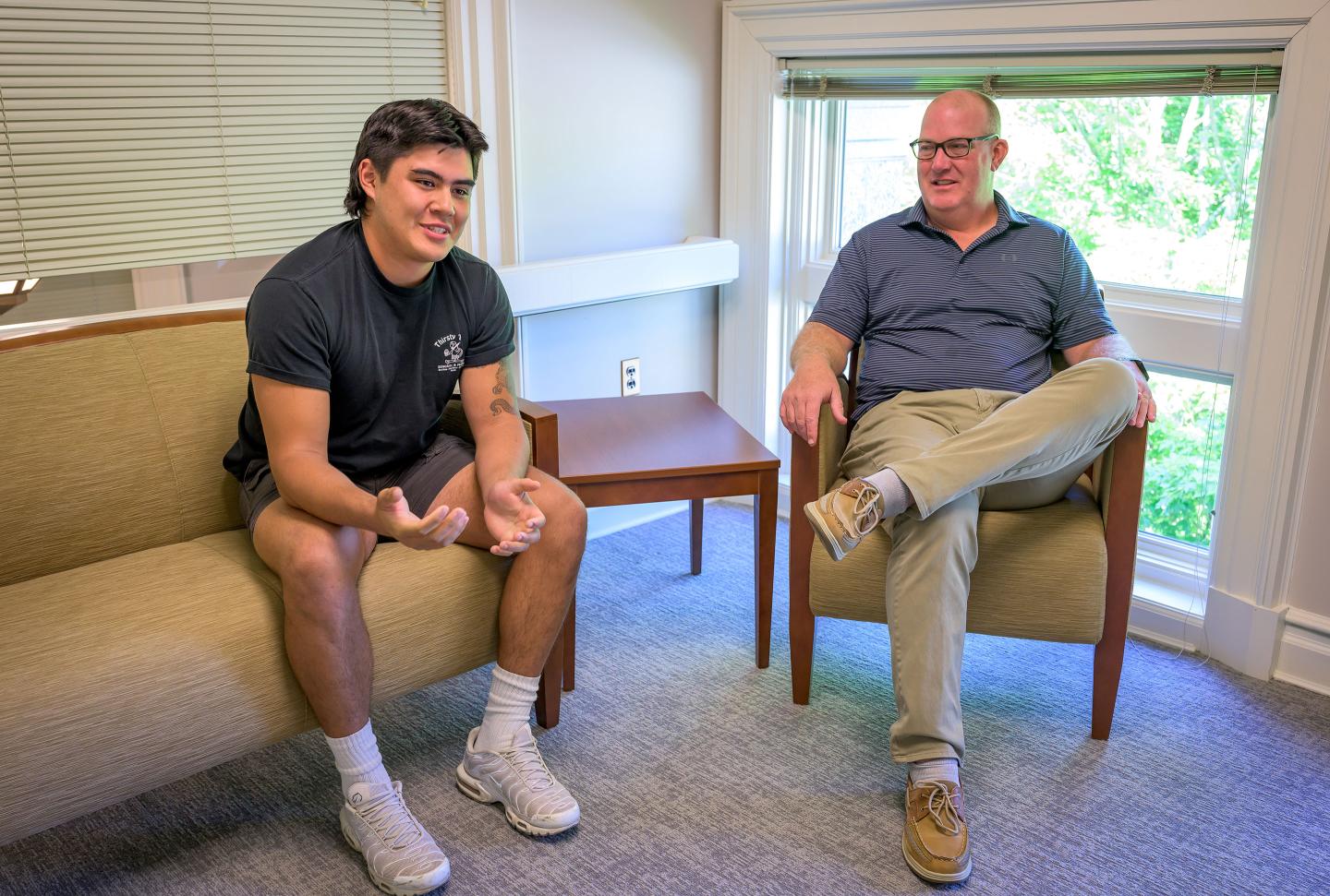 Carson meeting with Coach Vandersea