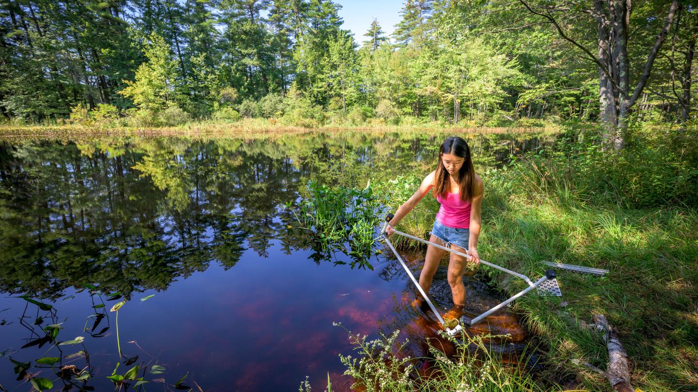 Miru Nam '24 with camera setup at SPS ponds