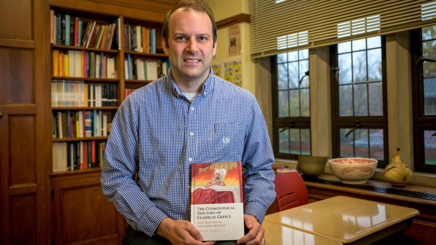 David Camden with his 2023 published book.