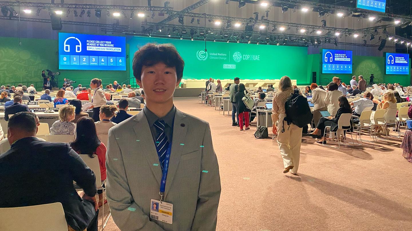 Wilson Xie at COP28 Climate Change Conference in Dubai December 2023