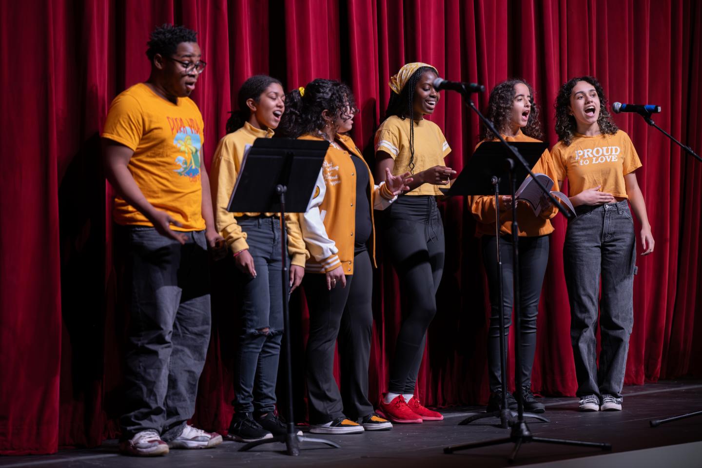 Students in Onyx perform during this year's Fourth Annual Black History Celebration in Memorial Hall at SPS.
