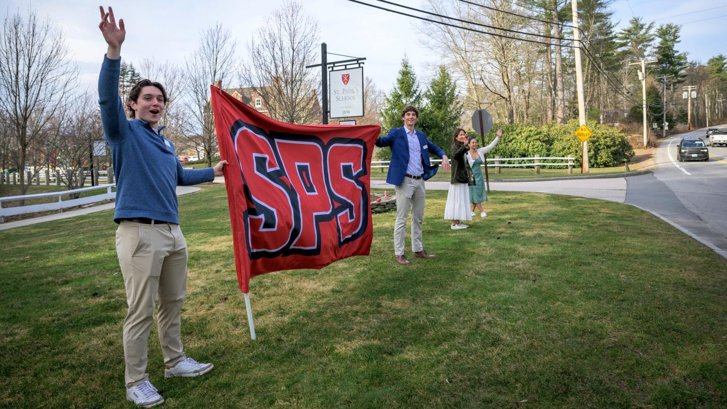 Students welcome visitors during Spring Visit Days