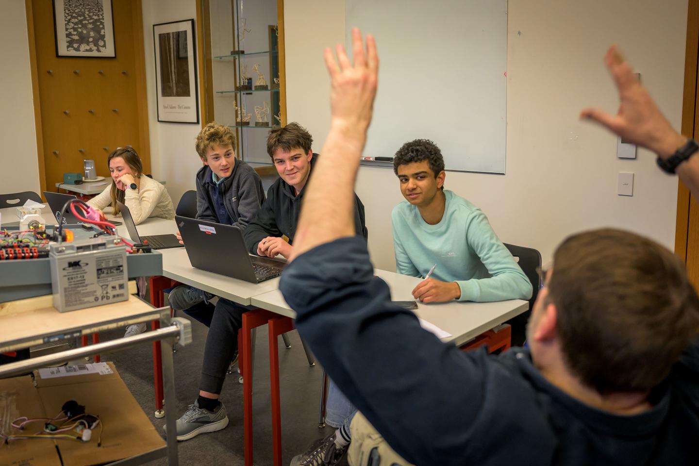 Jack Bocresion '24 in robotics club
