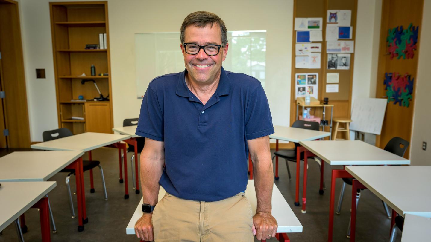 John Bouton in the classroom