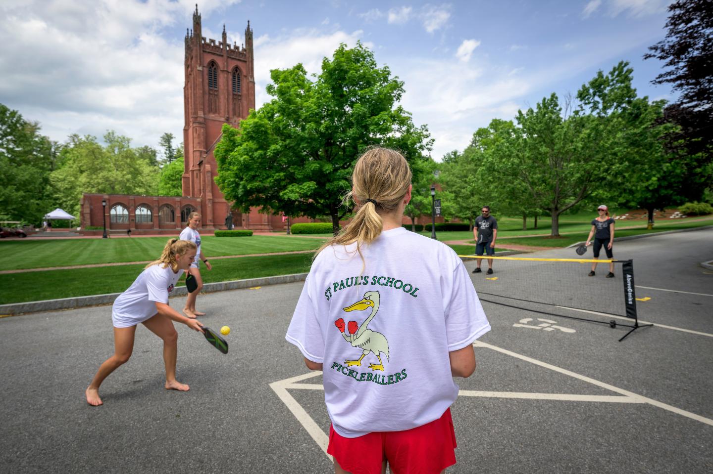 Pickleball game on Rectory Road