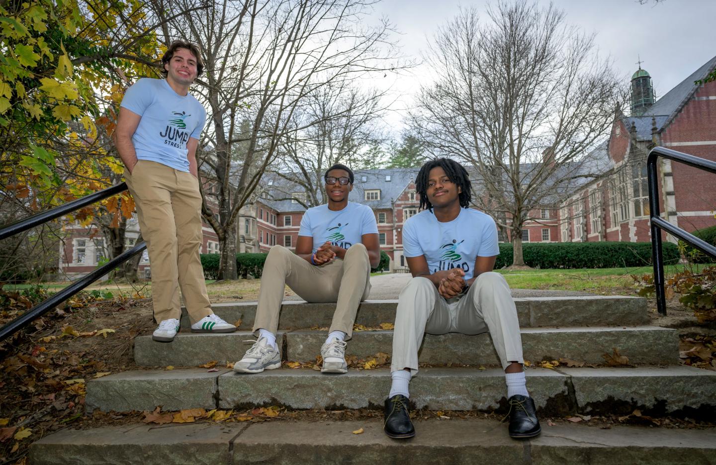Linus Seruma ’25 knows he has options. Long bike rides and listening to music help, and if he needs to talk, he knows he can rely on his friends Josh Samuels ’25 and Ethan Maggio ’25.