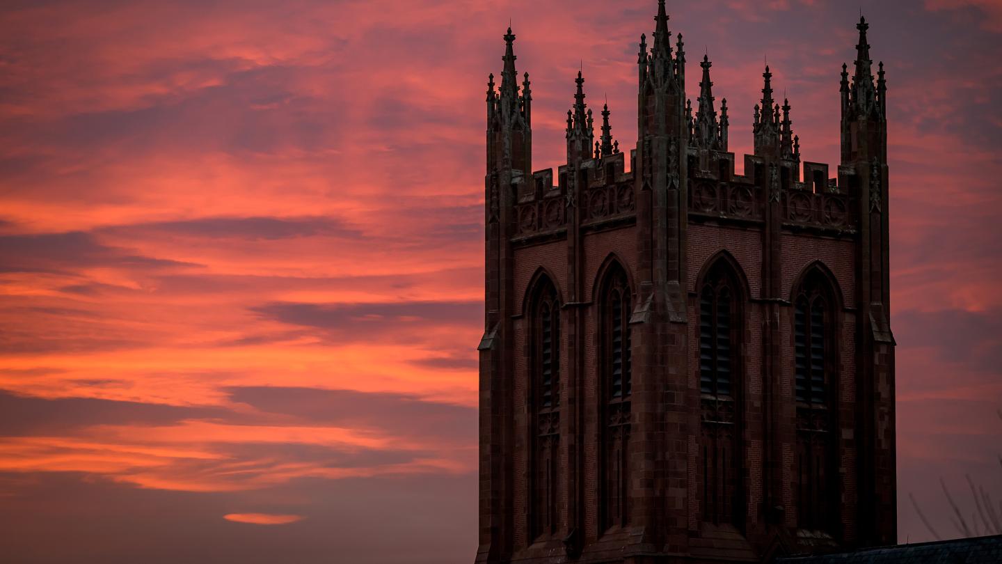 Chapel of St. Peter and St. Paul at dusk