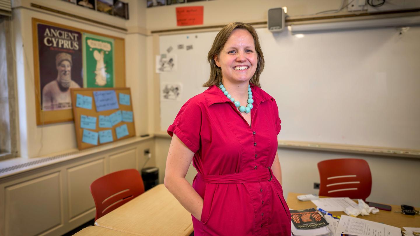 Liz Engelhardt in her classroom