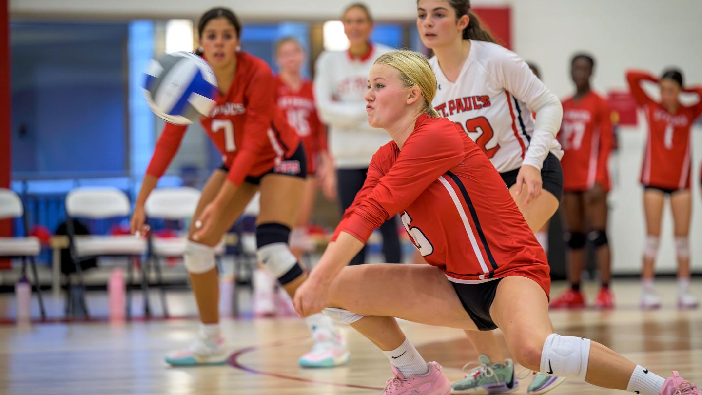 Girls varsity volleyball game vs. Milton Academy Oct. 2025