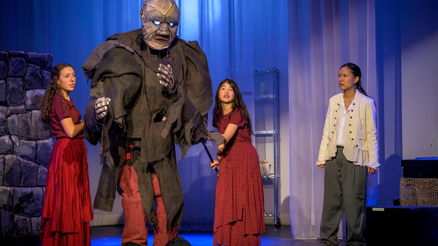 Scene from 2025 production of Frankenstein