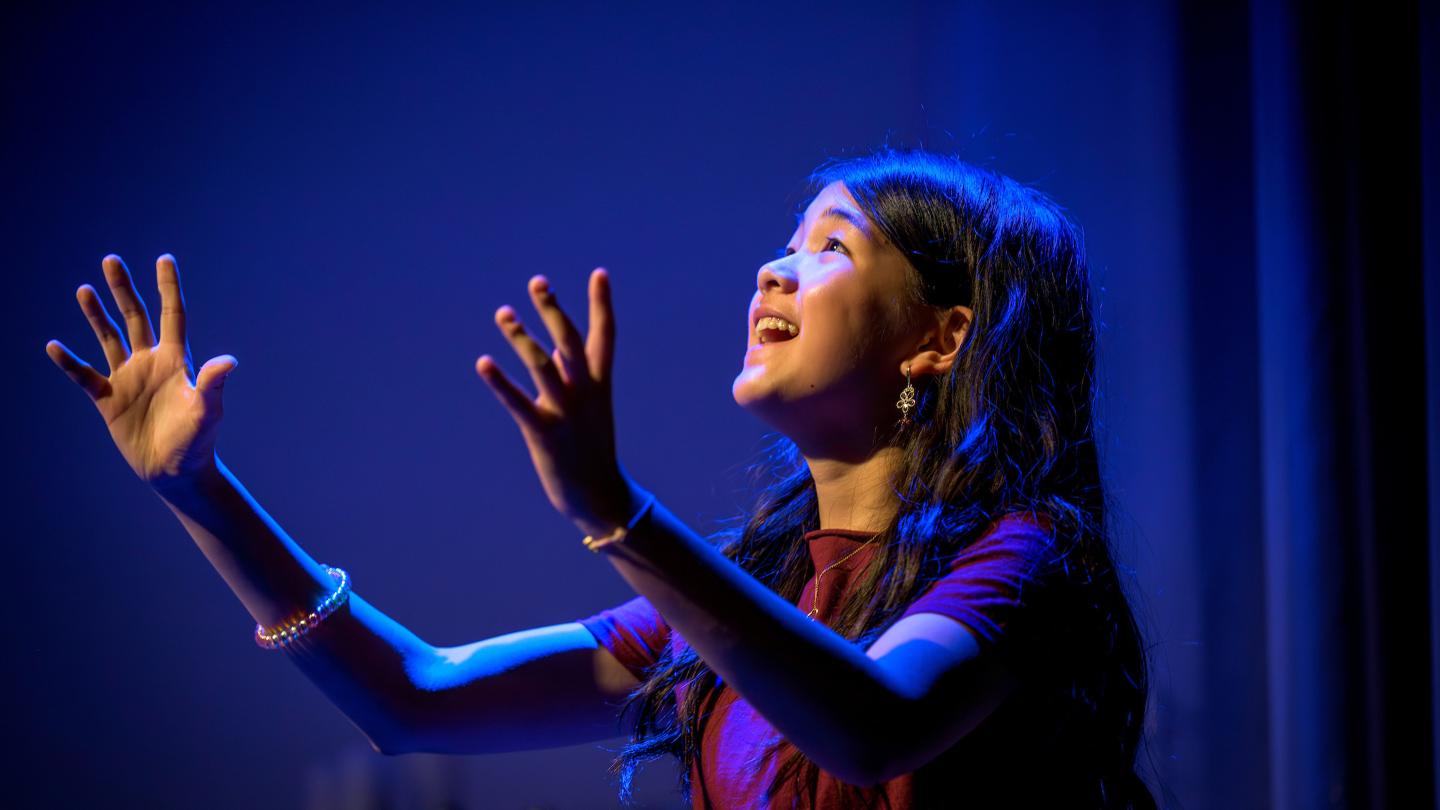 Alexandra Cao performing in "Frankenstein"