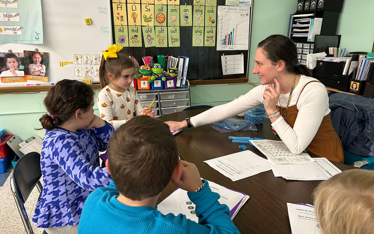 Shoshana Foster ASP’10 with students in her classroom