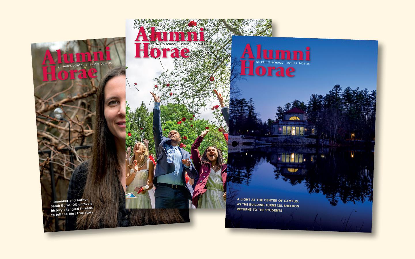 Latest three covers of Horae fanned out
