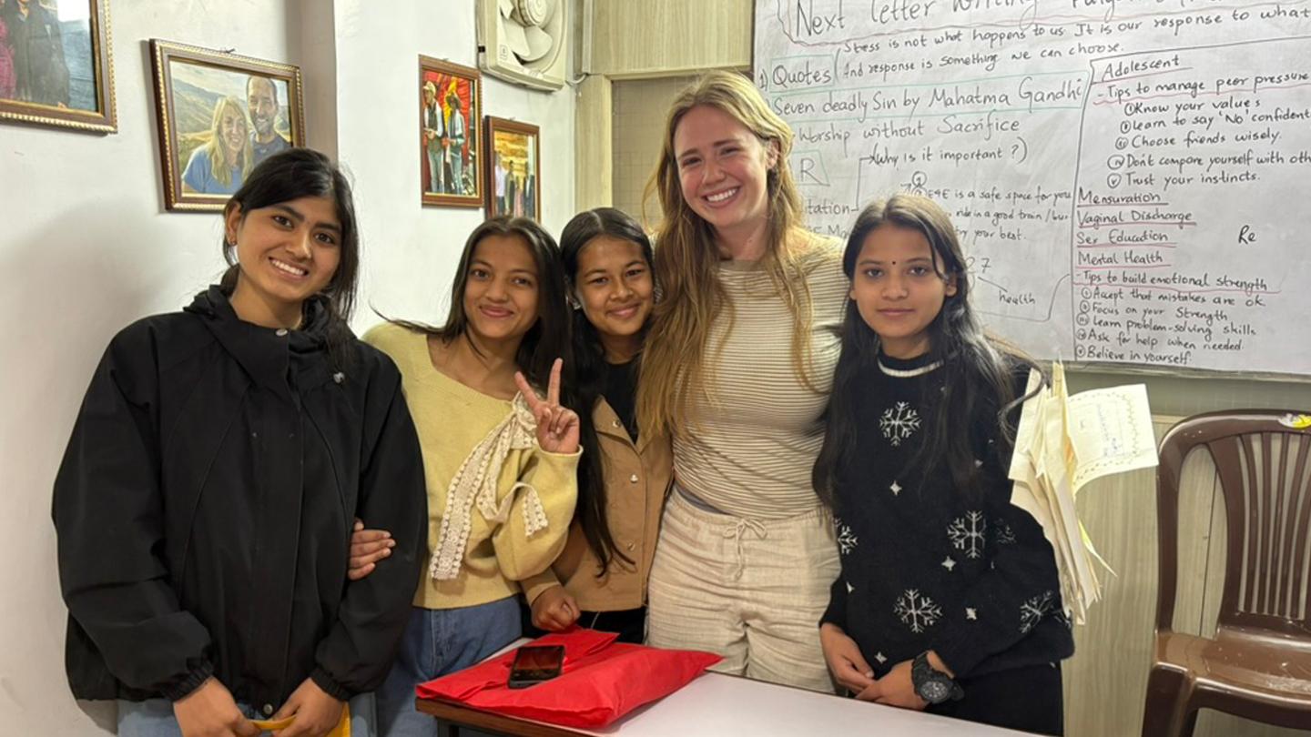 Coley Cassidy ’24 is volunteering in Nepal with the Little Sisters Fund, co-founded by Trevor Patzer ’92 
