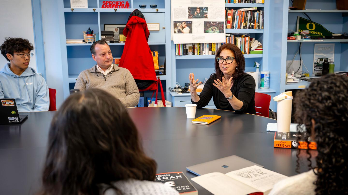 Marci Shore speaking in Kevin Brooks' Humanities Class
