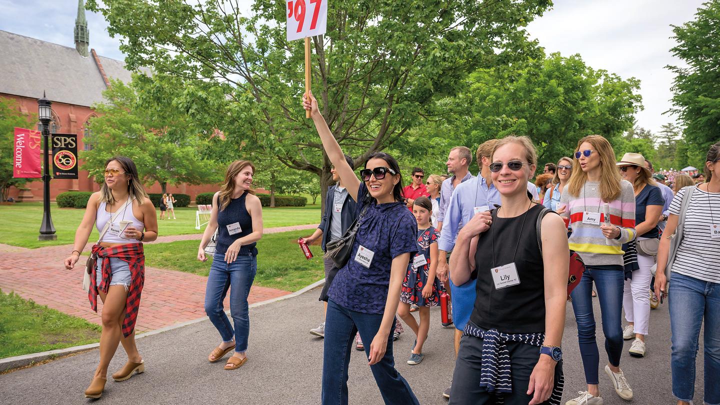 Members of the Form of 1997 in the parade during Anniversary Weekend 2022