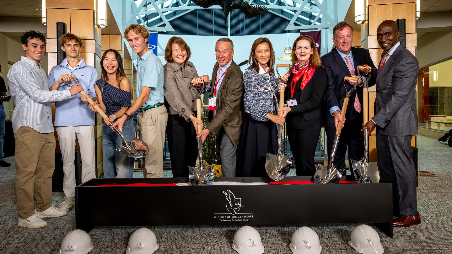 Groundbreaking ceremony for new squash center
