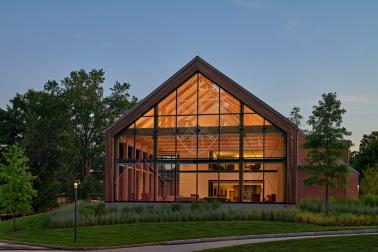 Fleischner Center front at night